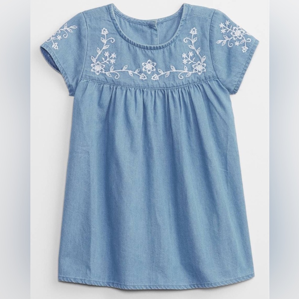 0-3 months baby gap chambray dress